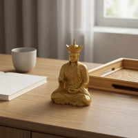 Dizang Bodhisattva Figurine Display Base Dizang Bodhisattva Figurine Good Luck Desktop Buddha Decoration