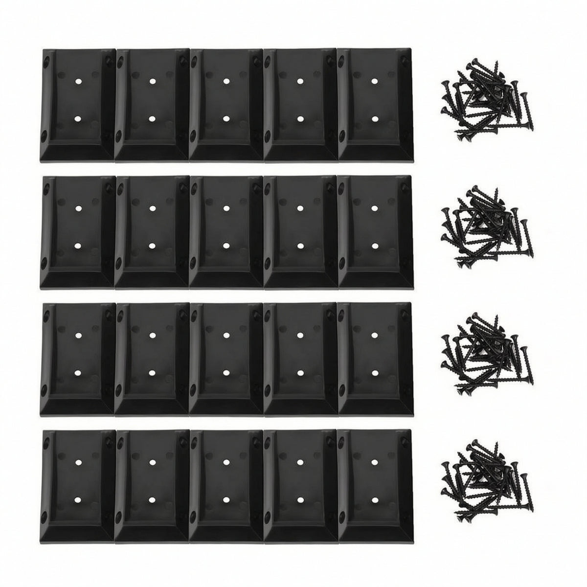 20 Pieces Railing Connector Easy to Install Fence Post Mounting Base Weatherproof Fence Post Base for Amateur Builders, Contractors