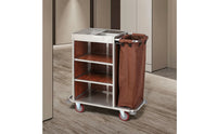 Housekeeping Workstation Trolley with Bag Heavy-Duty Housekeeping Cart