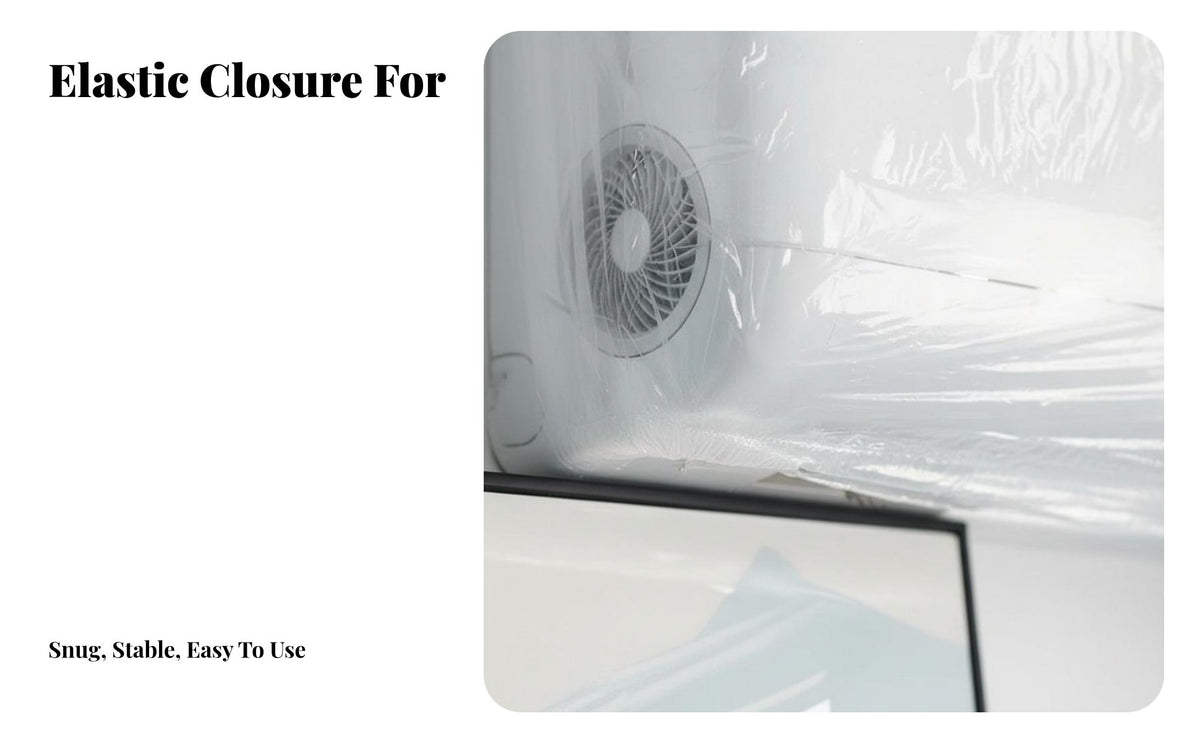 Air Conditioner Cover Dustproof Transparent Film Cover Thickened & Sturdy Versatile Appliance Wrap for Movers, Moving, Bedroom