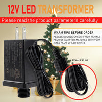 2PCS Replacement Yard Inflator Adapter 12V 1A Class 2 Power Supply with 9.84ft Extension Cord US Plug