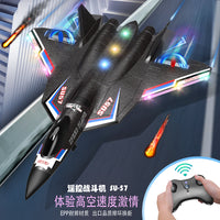 SU57 2-Channel Fixed-Wing Waterproof Foam RC Airplane Toy for Land, Water, and Air