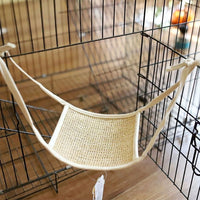 Woven Hamster Hammock, Hanging Hammock for Hamsters with 25cm Hanging Rope, Chewable Bed for Small Animals