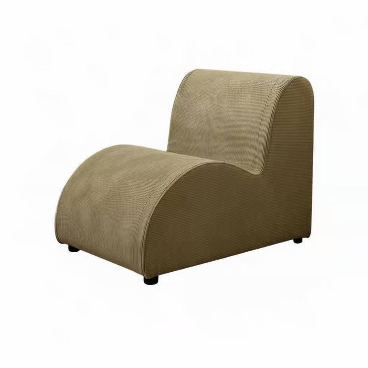 Japanese aesthetic Caterpillar-Shaped Lounge Chair adaptable Design Upholstered Lounge Chair Soft Fabric Upholstery Floor Sofa Ergonomic Shape for Adults, Homeowners, Bedroom, Living Room, study reading corner, Apartment
