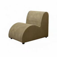 Japanese aesthetic Caterpillar-Shaped Lounge Chair adaptable Design Upholstered Lounge Chair Soft Fabric Upholstery Floor Sofa Ergonomic Shape for Adults, Homeowners, Bedroom, Living Room, study reading corner, Apartment