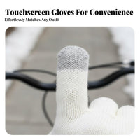 Fleece Lined Winter Gloves Elastic Wristbands Fleece Lined Warm Gloves Thermal Knit Hand Warmers Universal Fit Perfect Gift