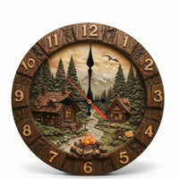 Silent 3D Wall Clock Quiet Clock with Raised Numerals Battery Powered Timepiece Easy to Read for Living Room, Bedroom, Study, Entryway