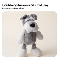 Schnauzer Stuffed Toy Cute Design Stuffed Schnauzer Dog Grab Machine Doll Soft and Comfortable Grey Dog Stuffed Ie Great Gift