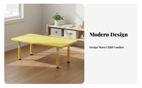 Child-Safe Design Kids Plastic Table and Chair Set Sturdy Construction Kindergarten Classroom Table Wipe-Clean Surface Safety Certified for Preschoolers, Toddlers, Teachers, Classrooms, Daycare Center, Daycares, Homes