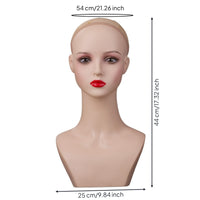 Hairpiece Stand Head Photo Prop Fake Head Model Heavy Duty Display Fixture for Salon