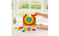 Wooden Stacking Toy with Dowels Educational Rainbow Stacking Blocks Rainbow Stacker Educational Playset Colorful