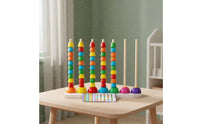 Color Sorting Assembling Toy Hand-Visual Coordination Training Counting Assembler Game Color Matching Game Early Math Learning