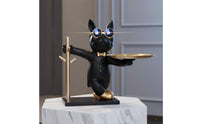 French Canine Butler Statue Multi-Functional French Canine Key Tray Dog Figurine Storage Tray Long-Lasting for Desktop