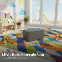 Multi-Functional Combinable Block Stool Modern Design Public Seating High-Density Foam Modular Bench Sturdy Construction for School Administrators, Interior Designers, Lounge Area, Office, Waiting Room, Hallway