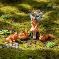 Fairy Garden Fox Figurines Miniature Landscape Decor