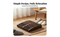 Acupoint Stimulation Acupressure Foot Massager Board Large Area Coverage Wooden Foot Roller Long-Lasting Wood Construction Reflexology Tool Ergonomic Design for Elderly, Under Desk, Office