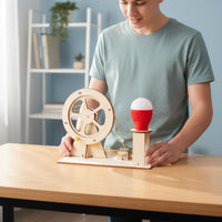 DIY Hand Cranked Generator Model Kit Easy to Assemble Physics Experiment Set for Students, Kids, Science Fair