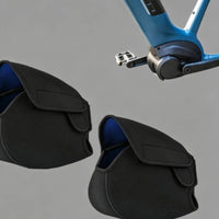 2 Pieces Fitted Mid-Drive Motor Cover Hook and Loop Closure Motor Protection Cover Stitched Seam Vehicle Accessory Polyester