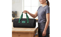 Wear-Resistant Portable Canvas Tool Bag Reinforced Stitching Canvas Tool Organizer Large Capacity Electrician Hardware Pouch Waterproof for Electricians, Repairmen, Mechanics, Job Site