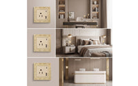 Outlet Faceplate with Floral Border Decorative Electrical Faceplate 1-Gang Wall Plate Vintage Hardware Ornate for Renovation