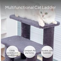 Multi-Level Cat Tree with Pet Stairs and Scratching Board
