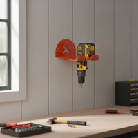 Shielding Drill Holder Space-Saving Drill Holder with Silicone Pads Heavy-Duty Wall-Mounted Tool Rack Easy to Install for DIYers, Handymen, Garage, Workshop