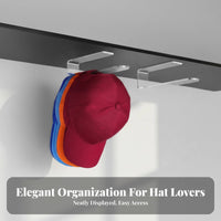 Acrylic Hat Organizer Drill Free Mount Durable Clear Design for Bedrooms