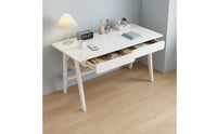 Easy to Match Wood-Wood-Core Writing Desk Stable Modern Simple Desk Space Saving Study Table Storage Drawers for Schoolchildren, Students