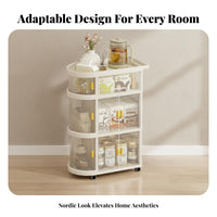 Foldable Multi-Tier Trolley Mobile Design Side Table Multifunctional for Parents