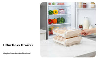 Refrigerator ovoid compartment Drawer effortless slide-extendable Drawers 2-Drawer ovoid compartment Holder for Pantry