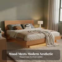 Illuminated Floating Bed Frame Nordic design Floating lighted Bed Frame No Box foundation Needed Bedroom Furniture for Homeowners, Guest Room, Apartment, Home