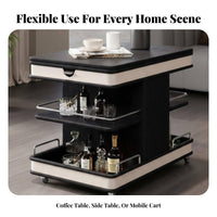 Movable with casters Adjustable C-shaped designd Desk Foldable Rolling C-shaped designd Tray Space-Saving Living Room Furniture Easy Assembly for Small Apartment Dwellers, telecommuting Workers, Students, Bedroom, Home Office