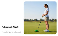 Oversized Head Adjustable Golf Club Portable Beginner Golf Training Club Aluminum Alloy Shaft for Beginners, Golfers, Travel, Home, Backyard