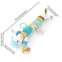 Stuffed Unicorn with Loop Soft Toy Unicorn Baby Comfort Toy Sensory Textured for Babies, Crib, Nursery