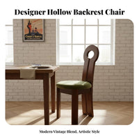 Solid Wood Frame Black Upholstered Dining Chair Floor Protectors Key Back Dining Chair for Interior Design Enthusiasts, Homeowners, Renters, Study Room