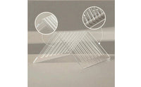Desk File Organizer Acrylic Desktop File Sorter Triangular Rack with Slots Clear Vinyl Album Storage Transparent for Collectors