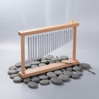Single Row Bar Chimes Metal Wind Chime with Wooden Frame Professional Bar Chime for Teachers, Home