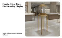Jewelry Display Cabinet Light Luxury Design Jewelry Showcase Counter Glass Display Case Rust-Resistant Har Jewelry Display Are
