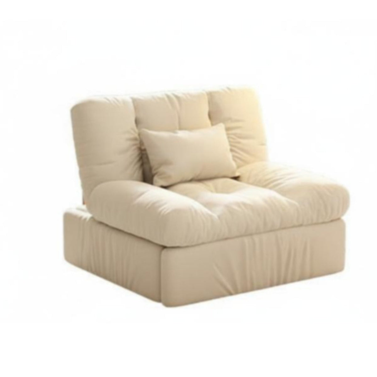 Versatile-Use Pull-out Sleeper Chair Space-Saving Armless Pull-out Sleeper Easy Conversion Sofa Bed Adjustable Backrest for Apartment Dwellers, Single People, Homeowners, Small Areas, Bedroom, Home Office