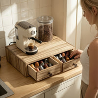 Coffee Machine Stand with Drawers Low Profile Drawer Sturdy Storage Box for Homeowners, Office Breakroom