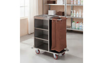 Hotel Cleaning Cart Commercial Utility Cart with Bag Heavy Duty for Housekeepers