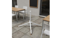 4-Leg Cross Umbrella Base Iron Frame 4-Leg Umbrella Base Space-Saving Metal Parasol Stand for Garden, Balcony, Camping