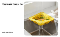 Stick-on Sink Strainer Easy to Clean Triangle Corner Sink Basket Food Waste Strainer Basket Clog Avoidance