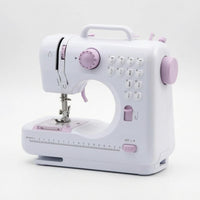 Built-in Handle Mini Electric Sewing Machine Open Arm Portable Sewing Machine 12 Stitch Patterns Craft Tool Automatic Thread Winding