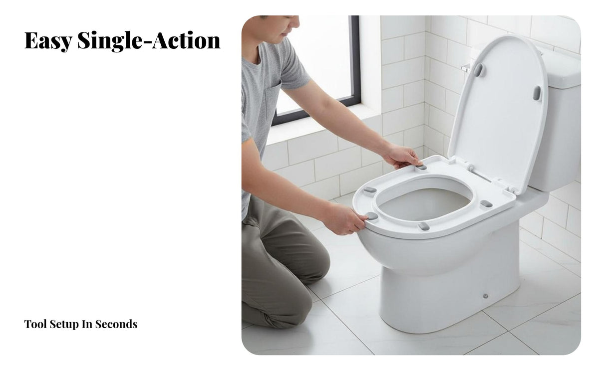 2-in-1 Toilet Seat gentle-close 2-in-1 toilet training Seat Easy Installation Bathroom Fixture for Families, young children, Home