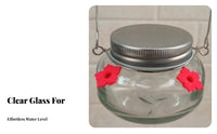 Glass birds Feeder Flower Hanging Easy to Clean Small birds Waterer for Backyard, Patio, Porch