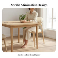 Upholstered Wooden Frame Chair Nordic design Seating Furniture Soft Upholstery adaptable Use for Readers, Cafe, Bedroom, Sunroom
