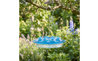 Leak-Resistant Hanging Bird Feeder Round Feeder with Ports Clear Translucent for Nature Lovers, Garden, Patio, Balcony