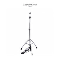 Jazz Drum Cymbal Clutch standHat Stand Adjustable Height Cymbal Clutch standHat Stand Sturdy and Percussion Hardware for Drummers, Music Studio