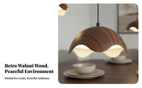 Retro Design 3-Head Cluster Hanging Light Hardwired 3-Light Hanging Lamp Easy Installation Walnut Finish Hanging Lamp Adjustable Height for Restaurant Owners, Homeowners, Interior Designers, Bar Counter, Kitchen Island, Bedroom, Hallway